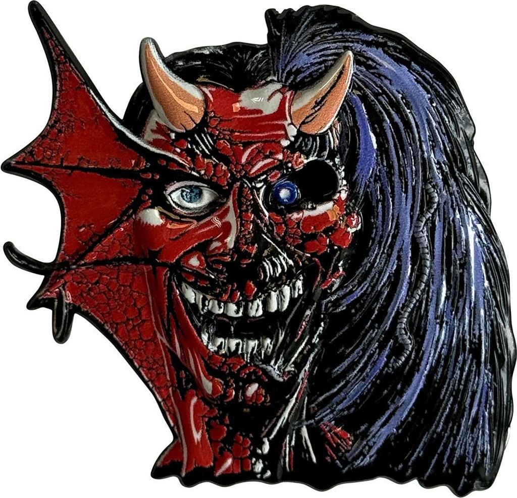 Iron Maiden - "Purgatory" Abzeichen, Zink-Legierung Nadel RO14321 (Einheitsgröße) (Rot/Blau)