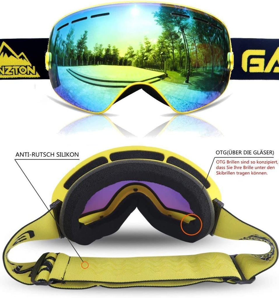 Skibrille Snowboardbrille Verspiegelt UV Schutz Antibeschlag Helmgeeignet main image 1