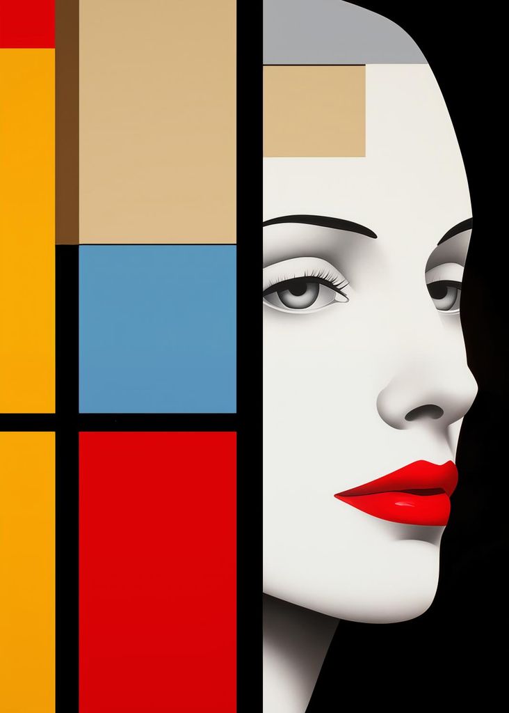 Plakat 50x70cm Geometrischer Blick in die Ferne