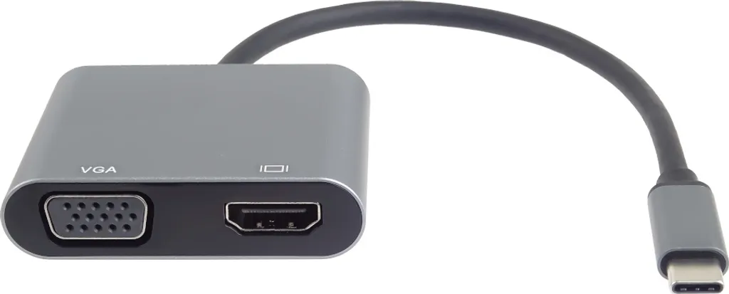 PremiumCord Adattatore USB-C a HDMI 4K e VGA MST per Doppio Monitor