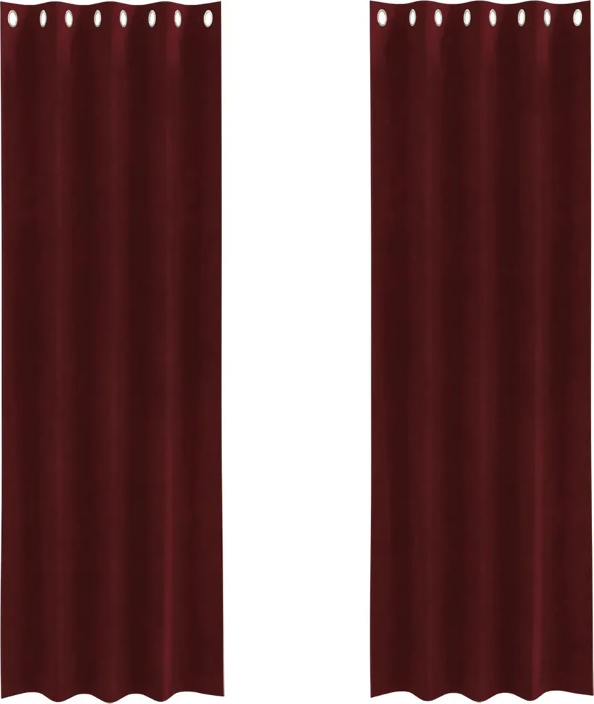Sogno di Velluto: Set 2 Tende Rosso Vino vidaXL 140x225 cm Blackout