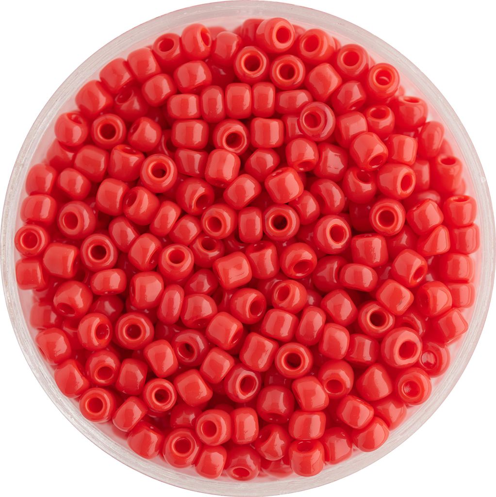 Meyco Rocailles Opak 2.5 mm Perlen 20 g Ideal für Schmuckherstellung Basteln Rot