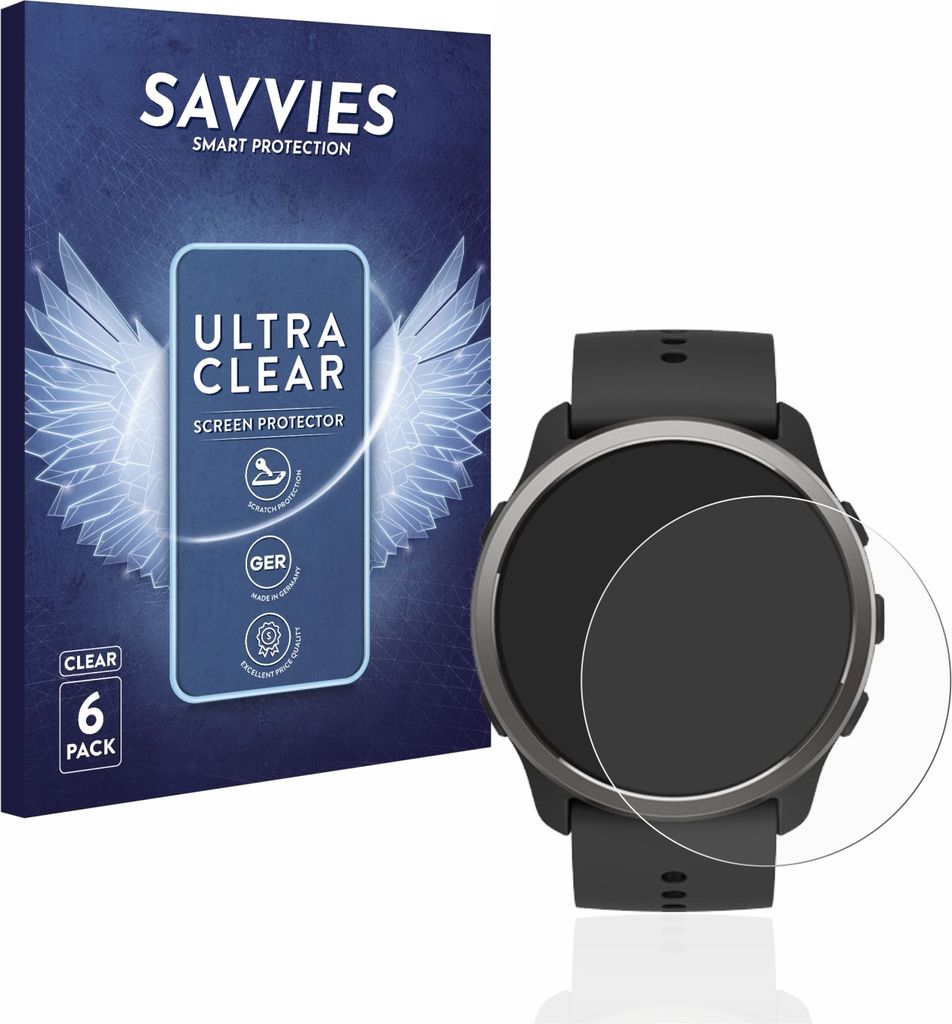 6x Für Suunto 5 Peak Schutzfolie Savvies Displayschutz Produktbild 