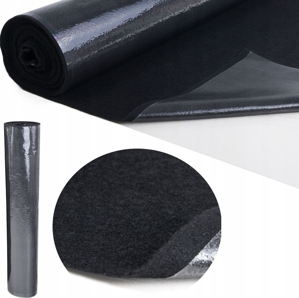 Wykładzina samoprzylepna czarna filc dywan z rolki materiał Zdjęcie produktu 