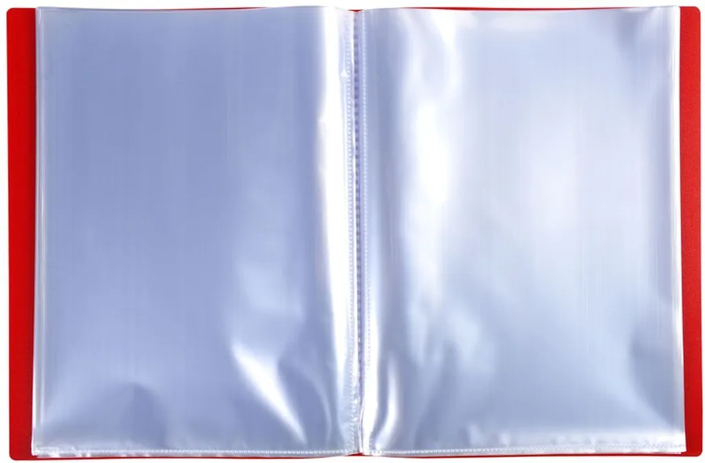 Dossier de présentation rouge A4 100 pochettes polypropylène rigide 500µ - 5
