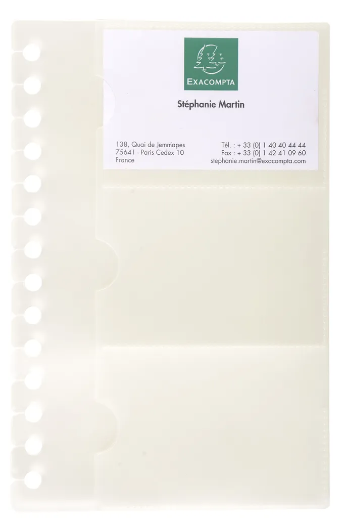 Pochettes de rechange pour Exacard Exactive 10 pièces Exacompta