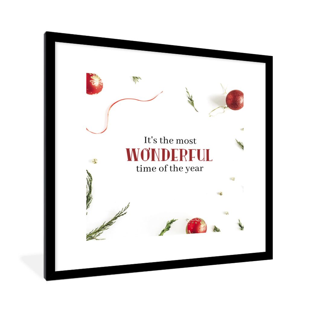 MuchoWow® Gerahmtes Poster Weihnachten - Winter - Zitat Produktbild 