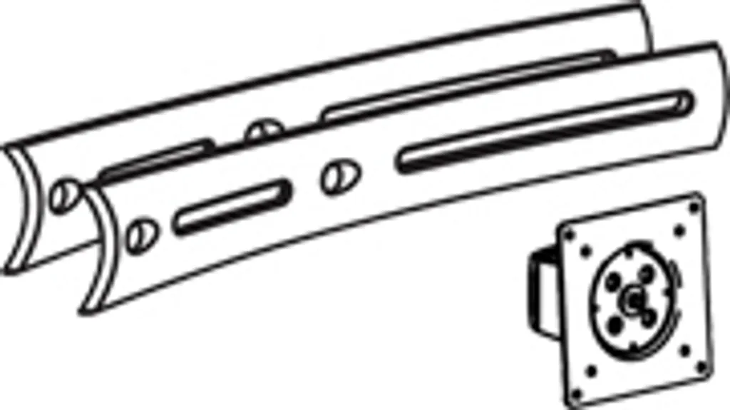 Aligner vos écrans DS100 avec l'extension de barre Ergotron 47-058 Noir