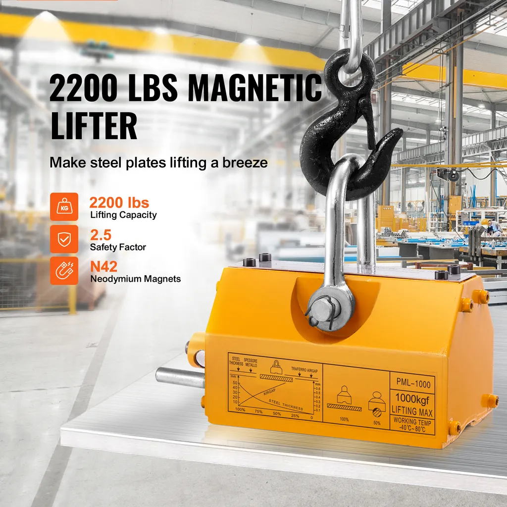 Lever 1000 kg Facilement : Aimant de Levage Permanent avec Déverrouillage - 2