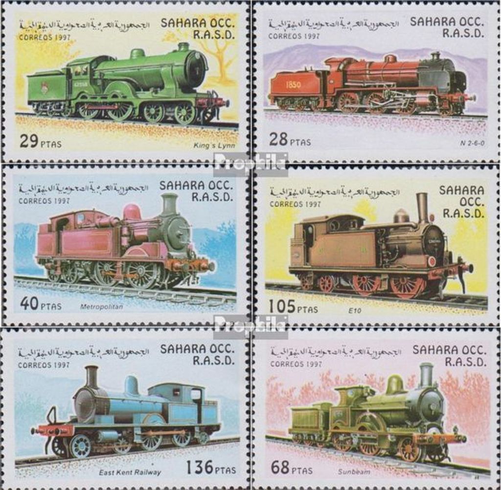 Briefmarken Sahara 1997 Mi Ausgabe der Exilregierung ohne Gültigkeit im int. Postverkehr Nr.25 postfrisch Lokomotive