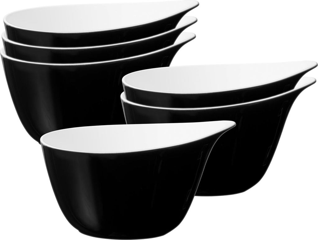 Seltmann Weiden Life Fashion Müslischale 16 x 14 cm 6er Set - Glamorous Black