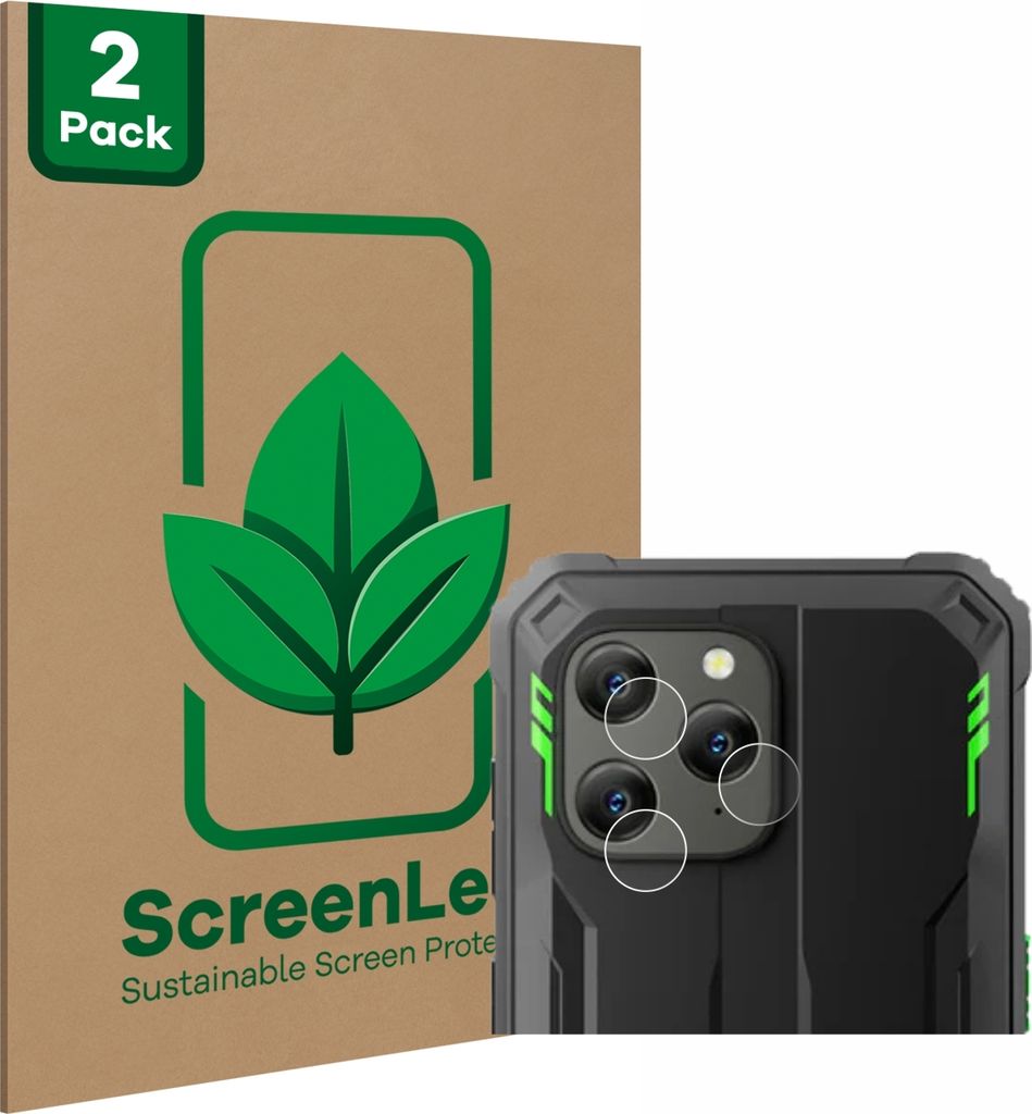 2x ScreenLeaf Schutzfolie für Blackview BV5300 Plus (NUR Kameraschutz) nachhaltiger Displayschutz Display Schutz Folie Klar Transparent