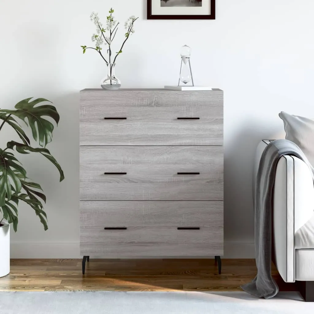 Credenza Grigio Sonoma 69,5x34x90 cm | Mobile Multiuso The Living Store