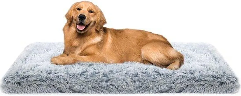 Grand coussin pour chien tapis peluche dégradé vert lavable 120x80 cm