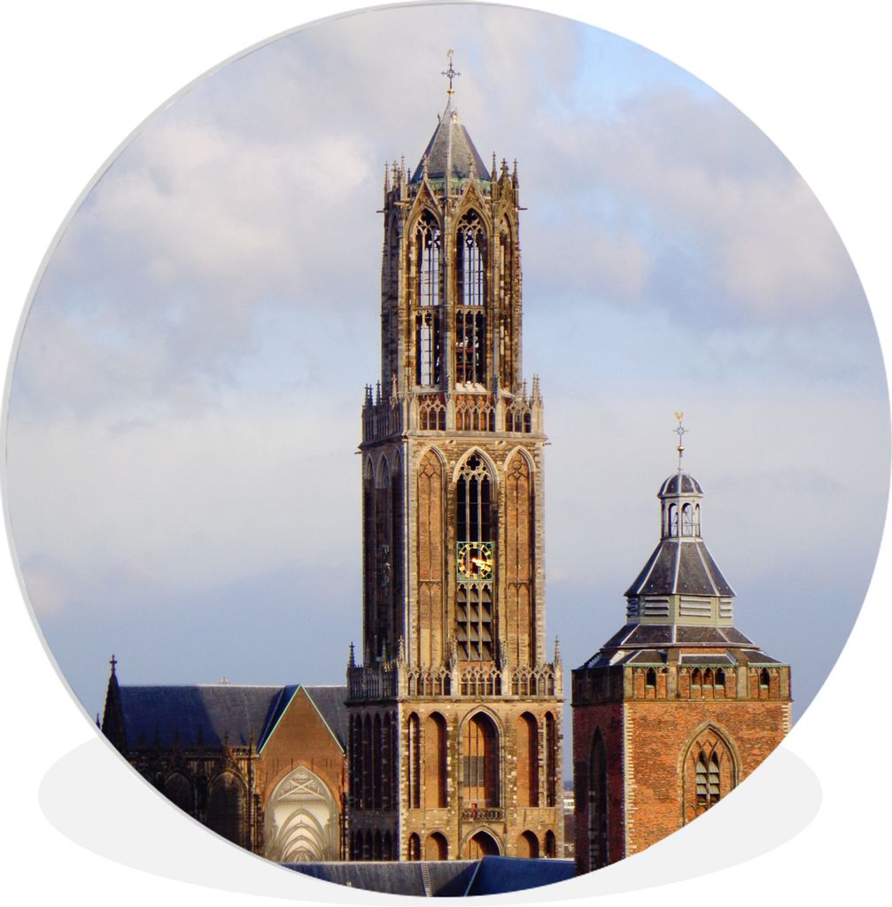 MuchoWow Rundes Wandbild - Runde Bilder Domturm - Niederlande - Utrecht Ø 30 cm Kreis Wanddekoration Kunststoff - Wandkreis - Wandschmuck - Schl...
