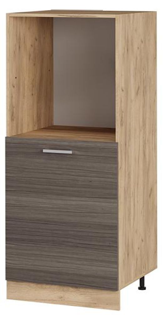 Vicco Herdumbauschrank R-Line, 60 cm, Edelgrau/Goldkraft Eiche