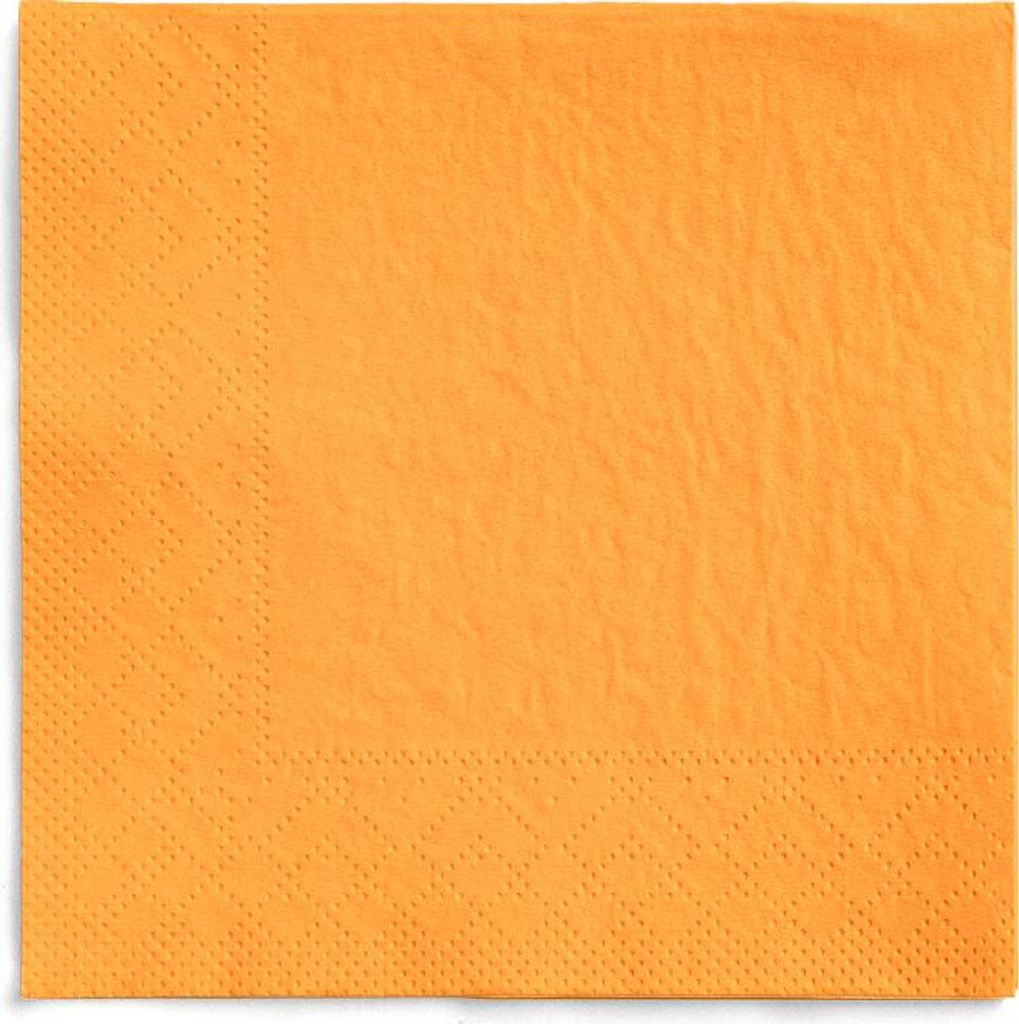 Sovie HORECA Cocktail-Servietten Curry/Orange aus Tissue 24 x 24 cm, 3-lagig, 150 Stück