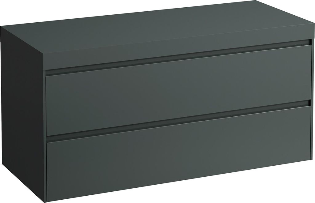 LAUFEN LANI Waschtischplatte verkehrsgrau inklusive Unterschrank, ohne Ausschnitt, 1185x495x580mm, H4055701122661
