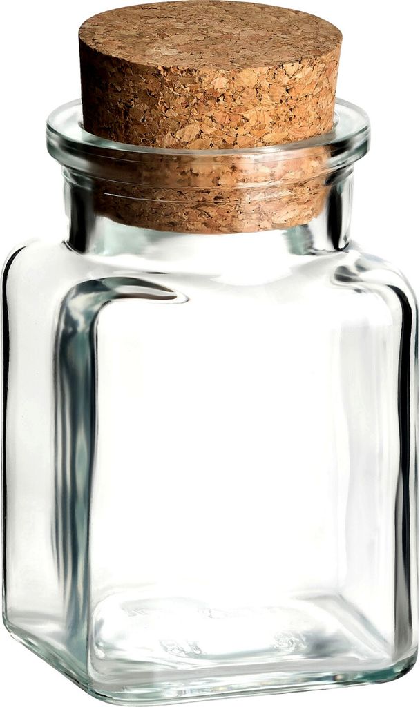 gouveo 12er Set Gewürzgläser 150 ml eckig mit Produktbild 3