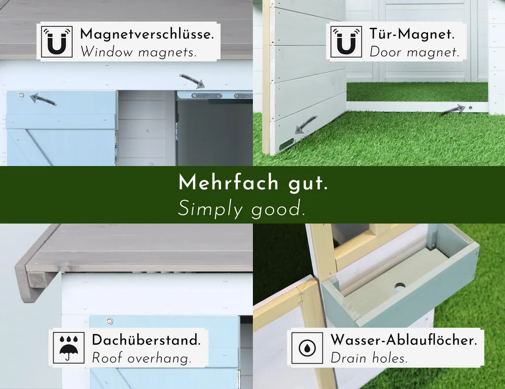 Cabane bois enfant WONDERMAKE résistante intempéries avec jardinières - 4
