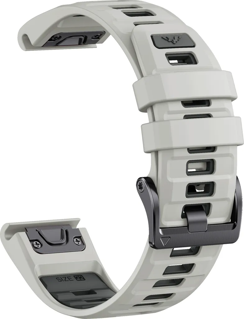 Cinturino QuickFit Compatibile Garmin Fenix 8 Grigio | High Tech Silicone