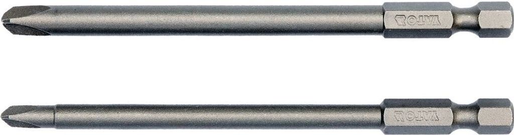 YATO YT-0497 - Bits de Schraubendreher 2St. - triwing: nr2x100mm; nr4x100mm 1/4 "Sechskant