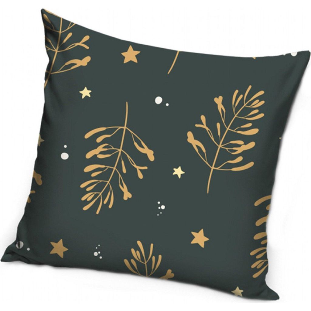Weihnachtshülle Grau Mistelzweig Charme 40x40 cm