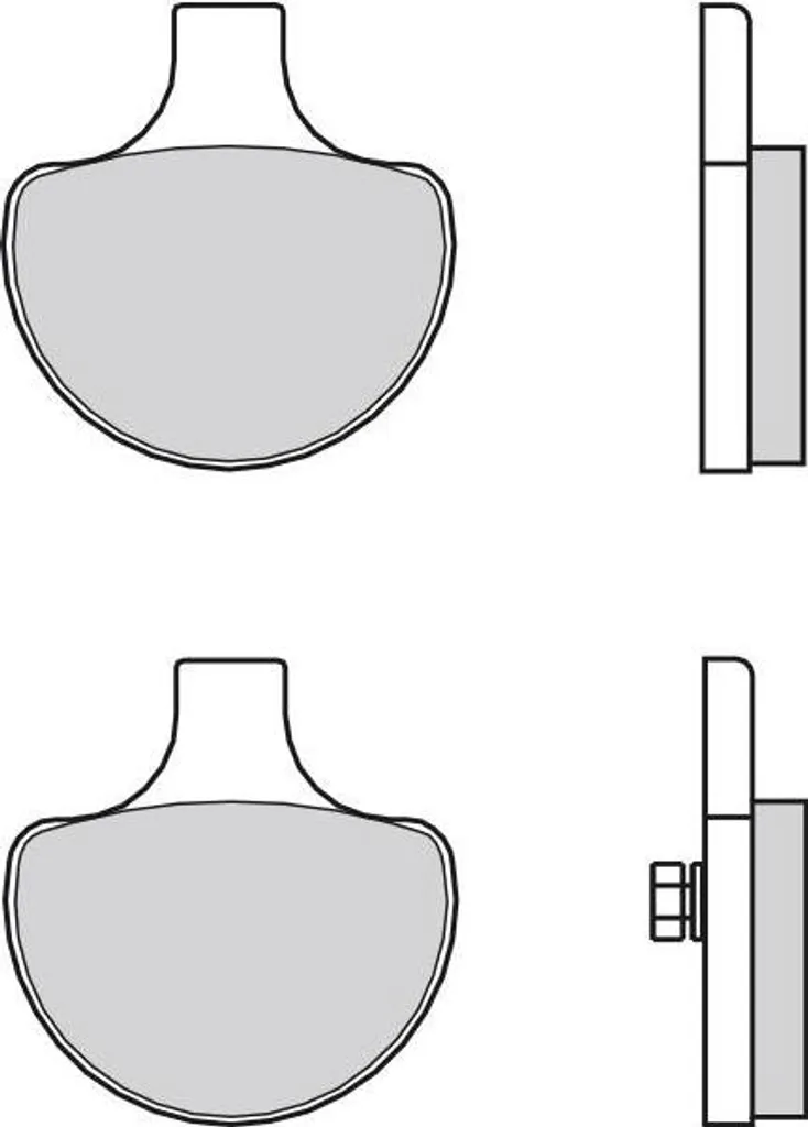 Plaquettes Brembo 07HD0614 Organiques : Freinage Progressif pour Harley