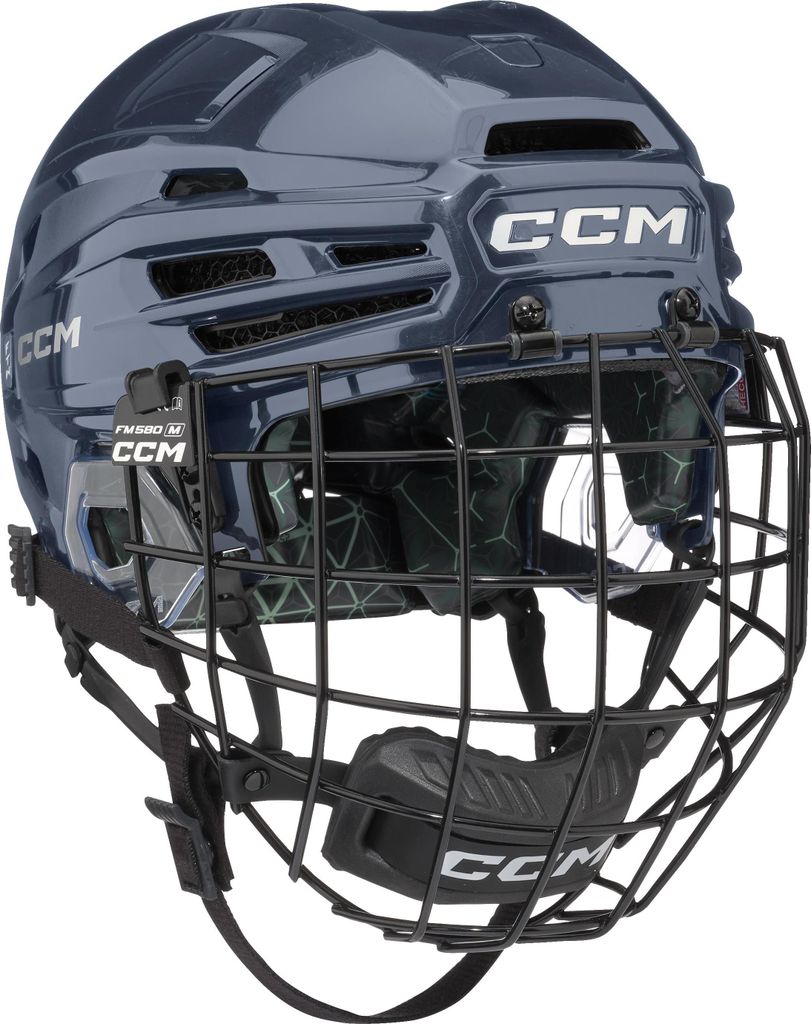 CCM FTW Combo Helm Senior, Größe:XS/S, Farbe:Navy