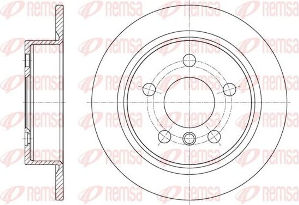 REMSA 61618.00 Bremsscheibe OE 34216799383 kompatibel mit Mini