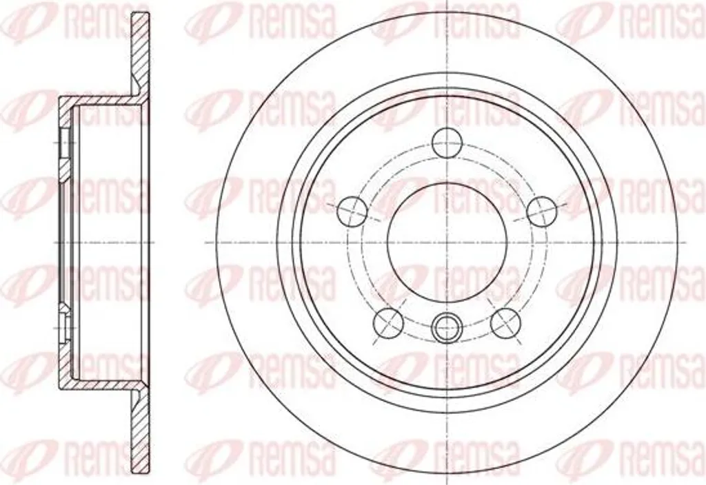 Disque de Frein REMSA 61618.00 pour Mini - Réf OE 34216799383 Arrière