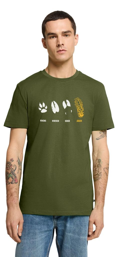 Spreadshirt Jäger Fuchs Hirsch Reh Eber Fährte Männer Produktbild 