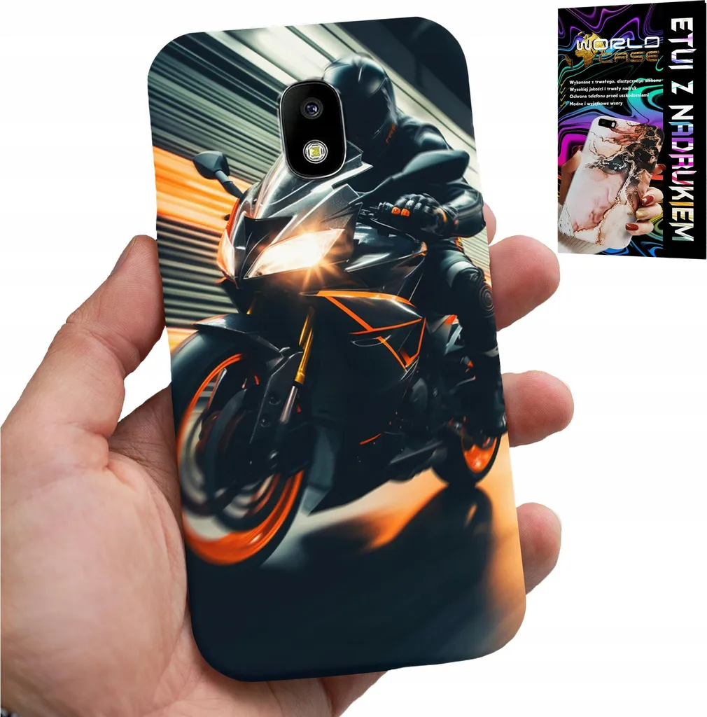 Cover Samsung J5 2017 Grafica Moto e Kit Vetro Protettivo Antigraffio