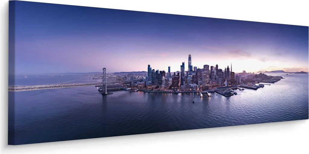Quadro Panoramico Architettura New York - Tela XXL 145x45 cm