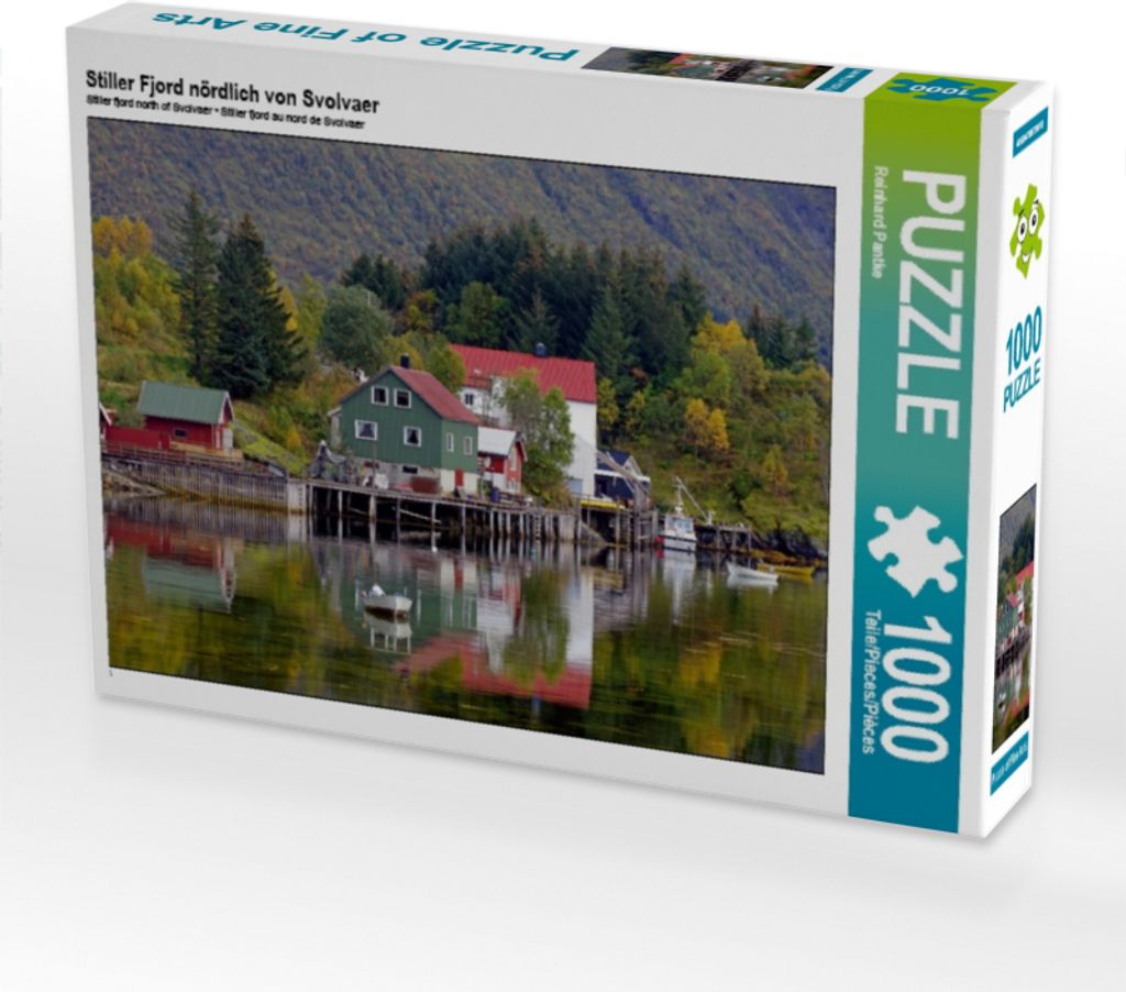 CALVENDO Puzzle Stiller Fjord nördlich von Svolvaer | 1000 Teile Lege-Größe 64x48cm Foto-Puzzle für glückliche Stunden