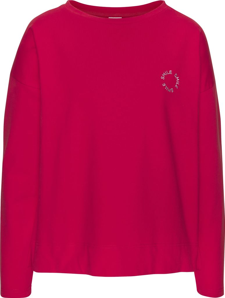 LASCANA Sweatshirt rot-flieder Größe 32/34