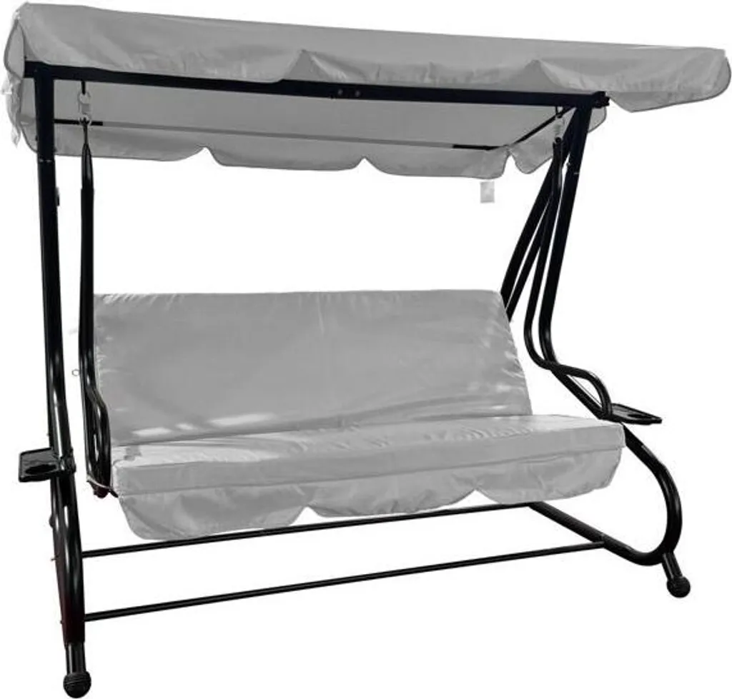 Balançoire de jardin 3 places pour terrasse Rojaplast DE LUXE II confort