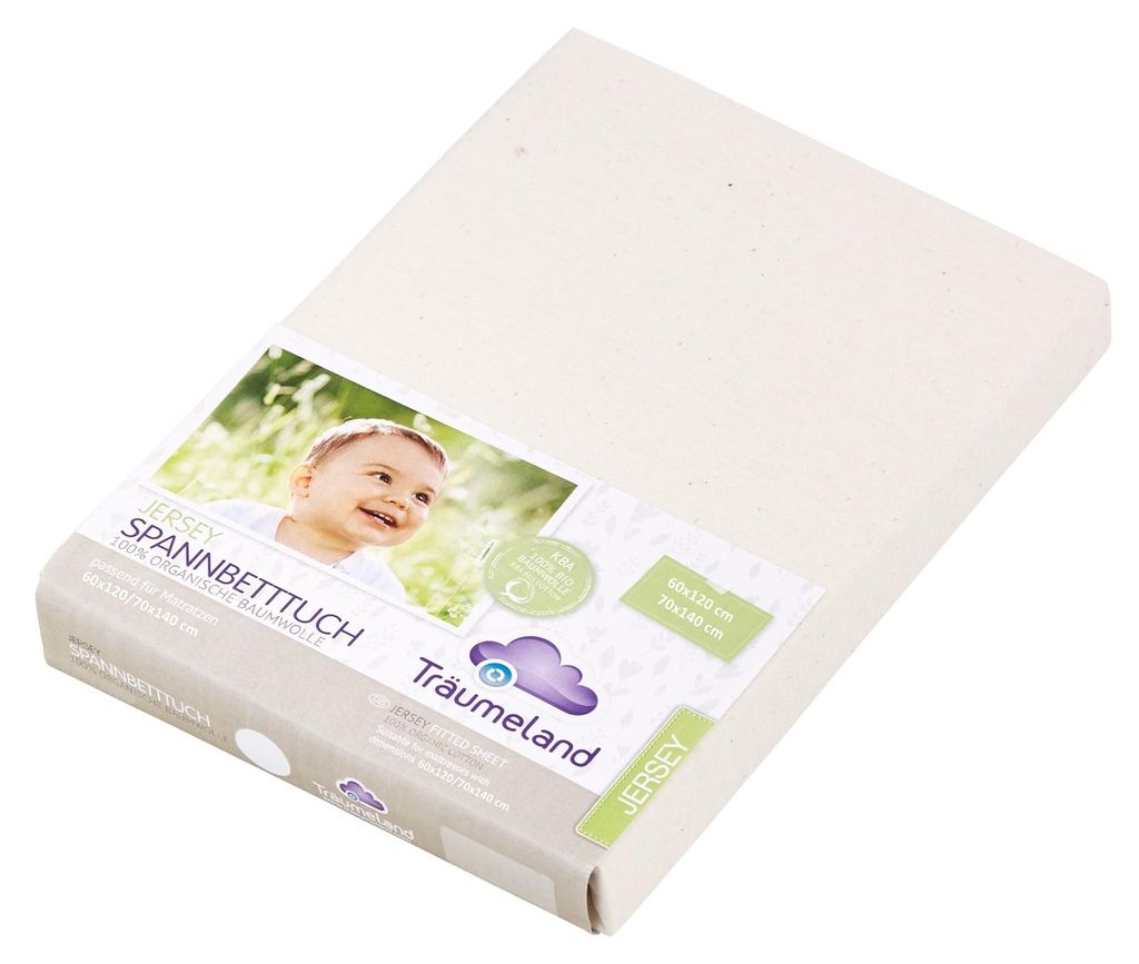 Träumeland Spannbetttuch Organic naturweiß 60x120 / 70x140 Produktbild 