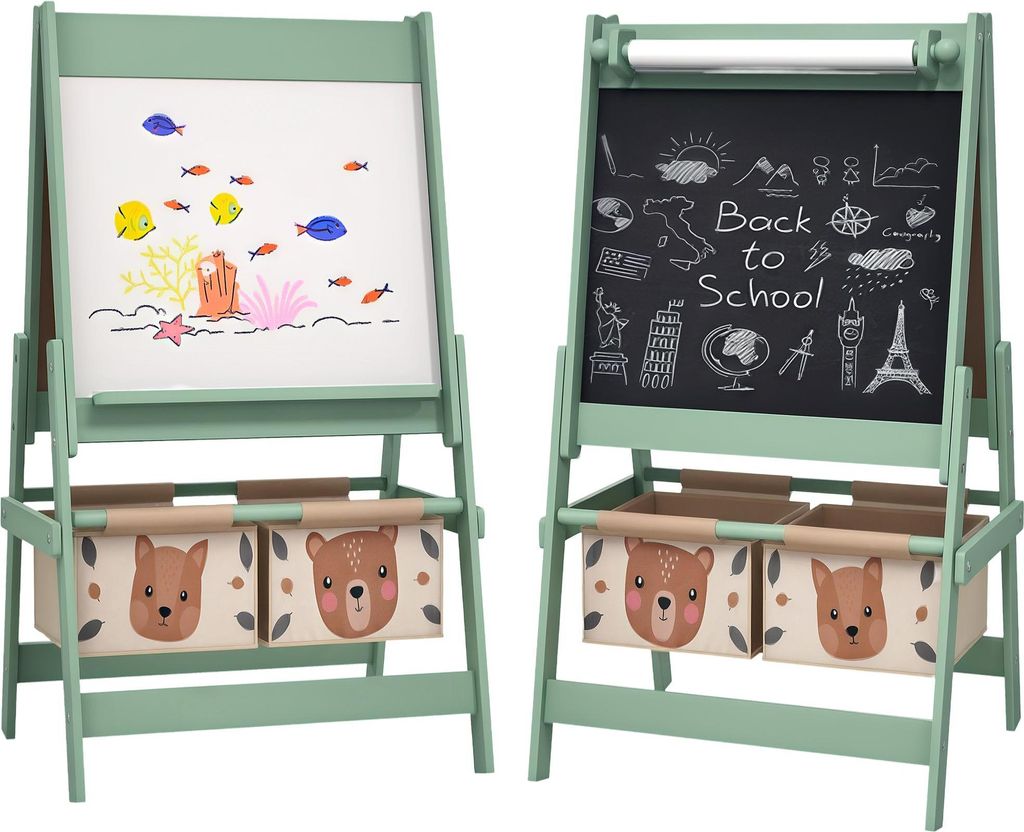 AIYAPLAY Kindertafel, 3 in 1 Kinder Staffelei Doppelseitig, Produktbild 