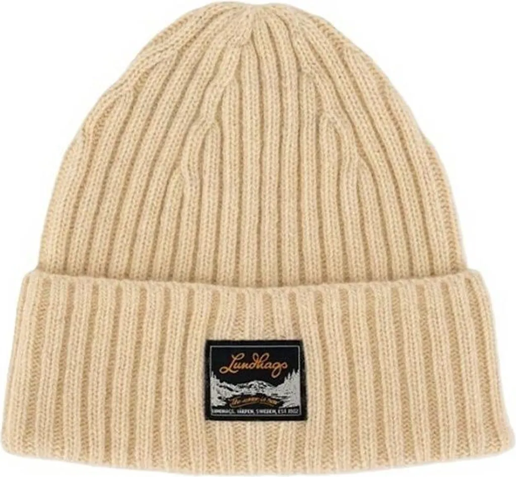 Berretto Lundhags Knak Wool Beanie Sand - Lana Merino per Outdoor