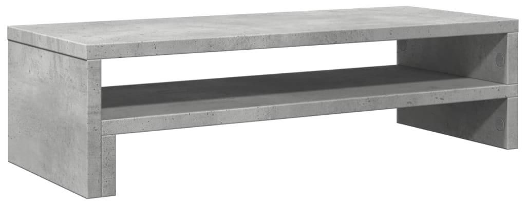 vidaXL Monitorständer Betongrau 54x22x15 cm Holzwerkstoff