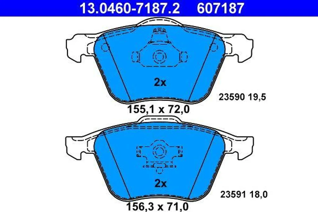 Kit de freinage ATE pour Volvo V70 et XC90 - Idéal pour trajet quotidien