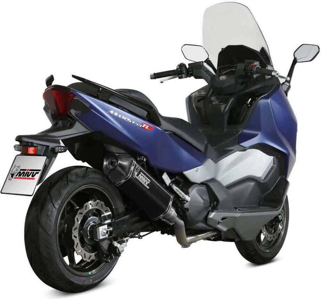 MIVV Speed Edge Komplettschalldämpfer Schwarz für SYM Maxsym TL 500