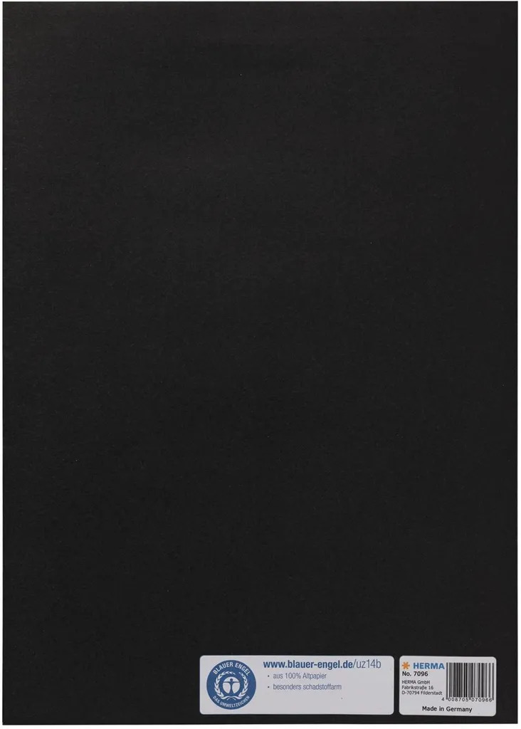 ELBA Heftumschlag A4+ Schwarz – Blickdichter Ordner Aus Kunststoff, 240 X 320 Mm