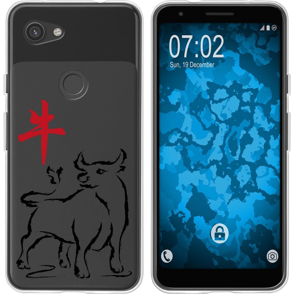 PhoneNatic Case kompatibel mit Google Pixel 3a Silikon-Hülle Tierkreis Chinesisch M2