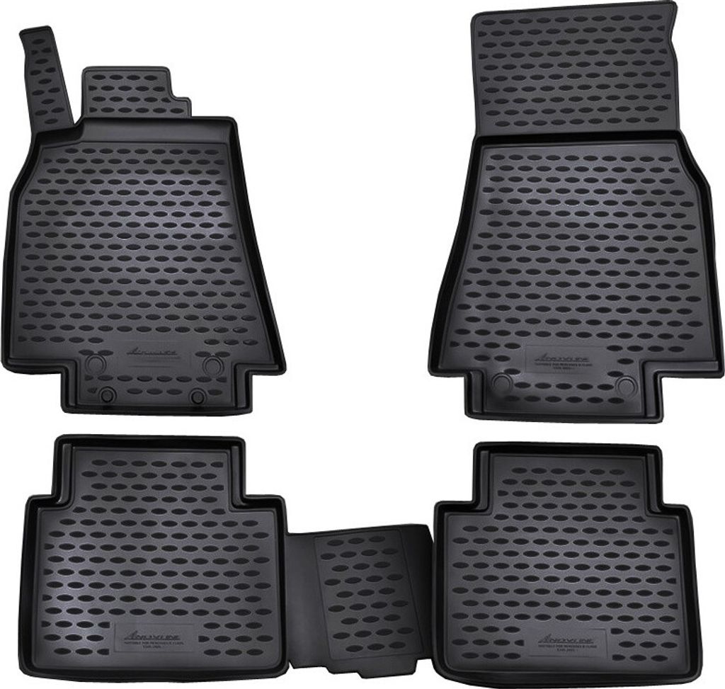Fussmatten Set Element TPE Gummi 3D, wasserdicht, hoher Rand, rutschfest, passgenau – kompatible mit MERCEDES-BENZ B-Class T245 2005->, 4 tlg.