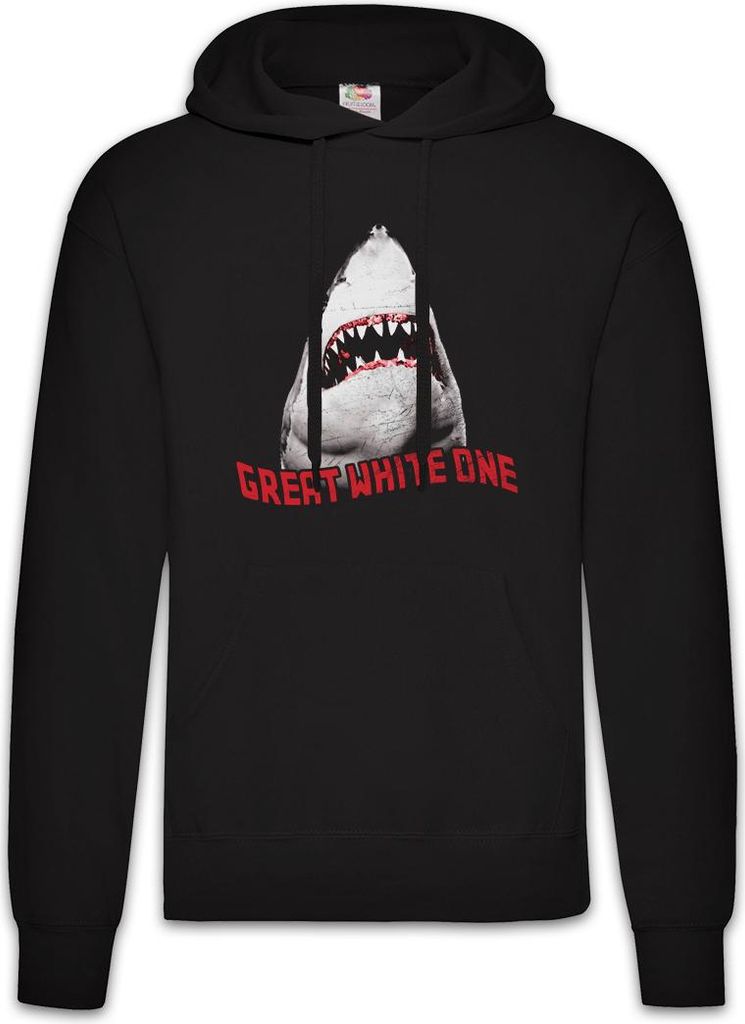 Urban Backwoods White Shark II, Herren Hoodie, Farbe: Schwarz, Größe: L