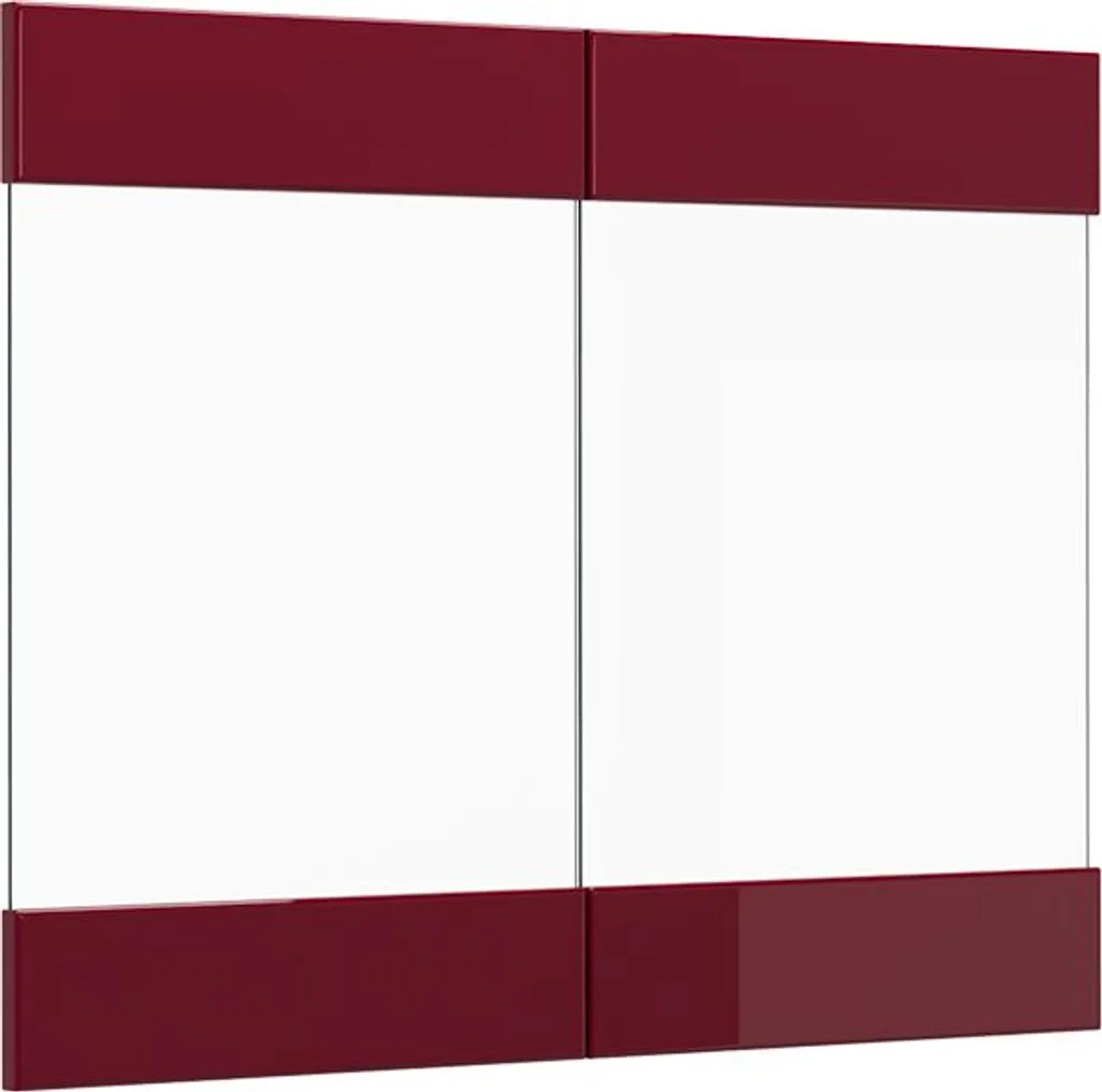 Façade pour meuble haut vitré Vicco R-Line 79.2x59cm rouge pour cuisine