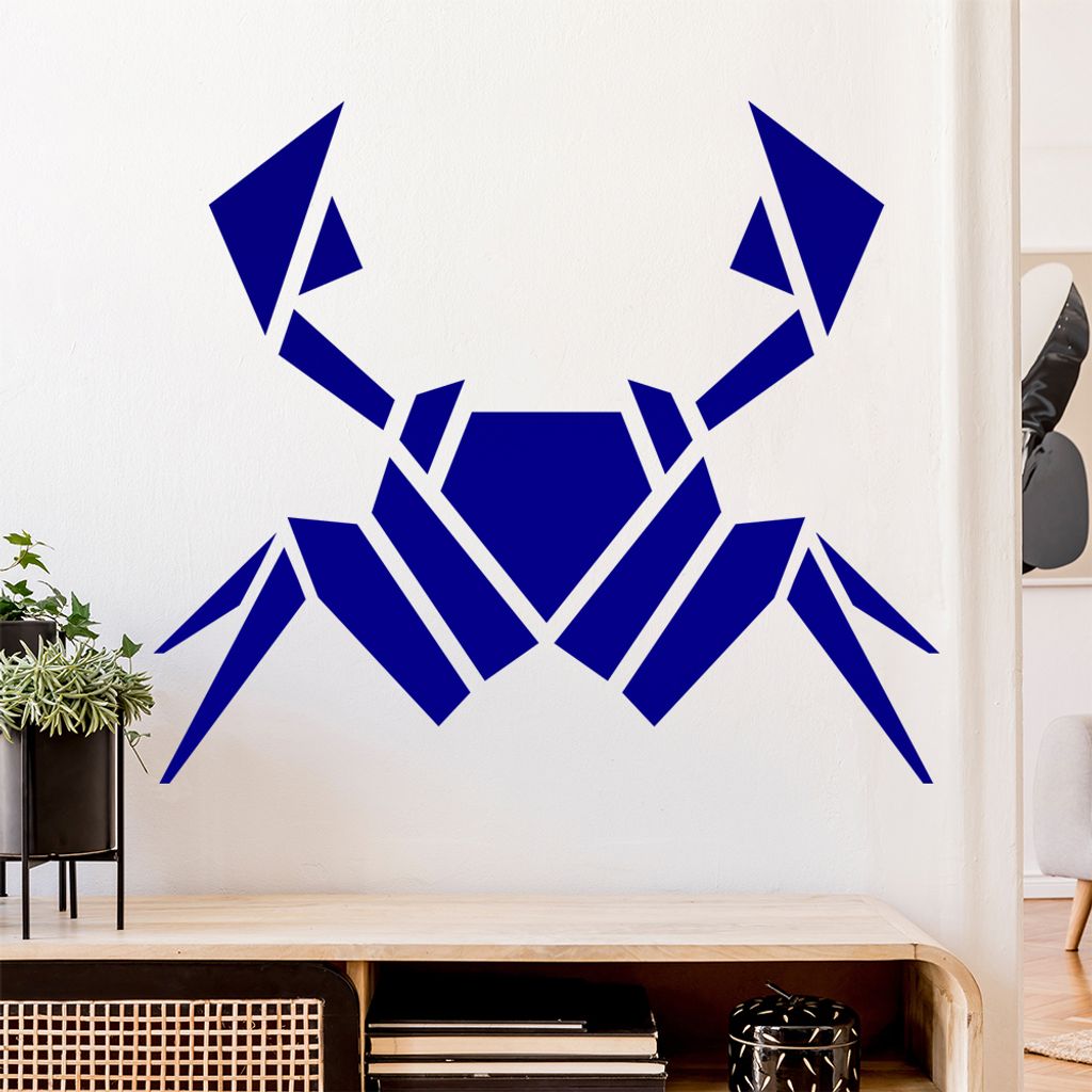 Papierfalten Krabbe Wandtattoo Wandaufkleber Wall Sticker - Dekoration, Küche, Wohnzimmer, Schlafzimmer, Badezimmer