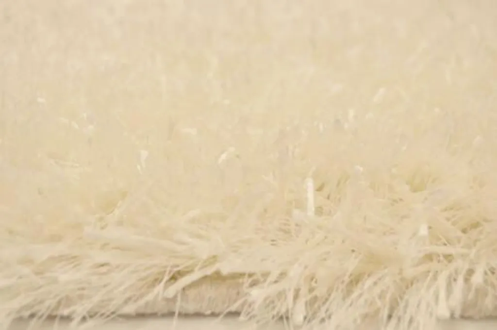 Tapis Shaggy Kota beige 170x240 cm à poils longs pour salon moderne
